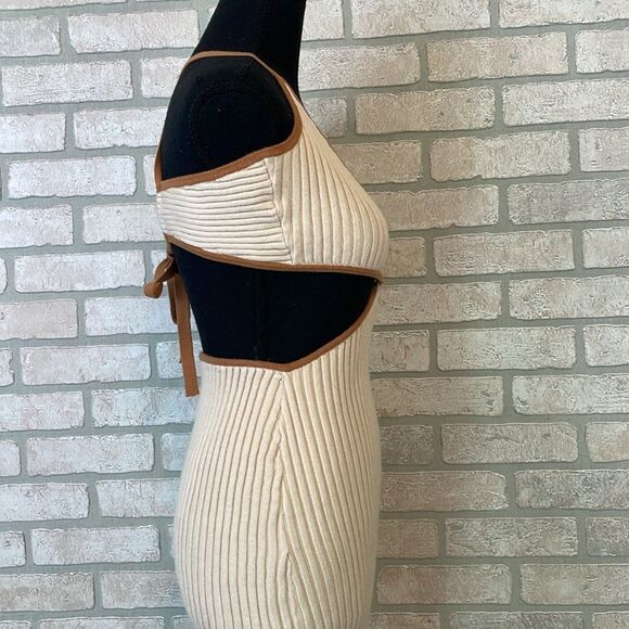 Lost + Wander Bodycon fitted ribbed dress size Small Medium - Picture 4 of 5